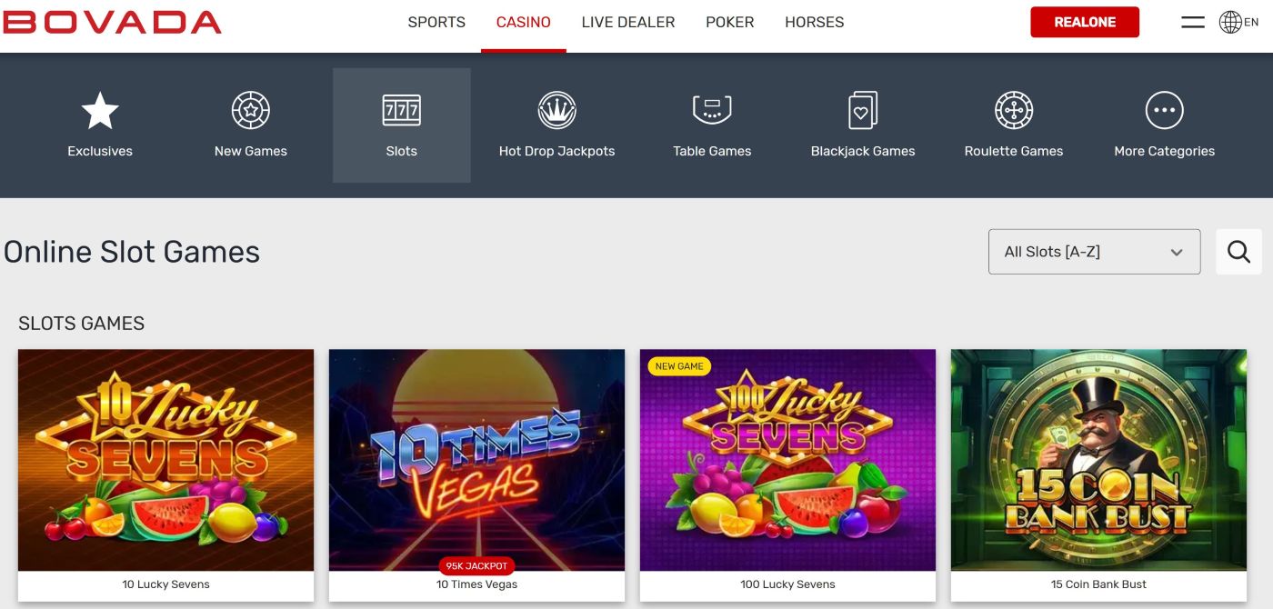 bovada.lv slots list