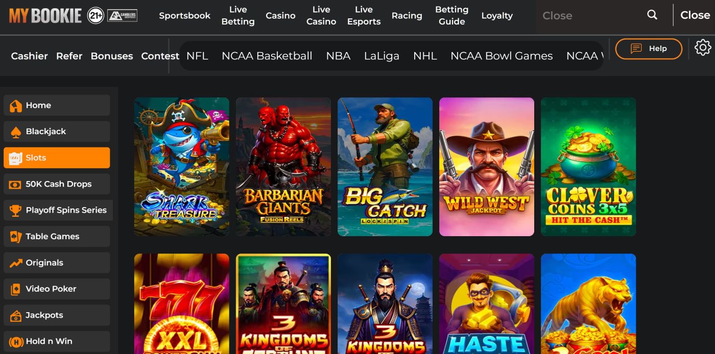 mybookie.ag slots list